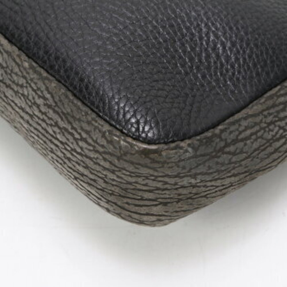 Gucci sharkskin patchwork ostrich leather shoulde… - image 11
